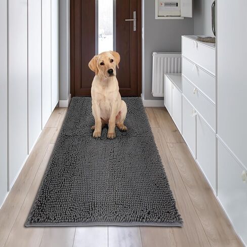Amyracel Absorbent Front Door Mat Indoor Entrance, 24" x 48" Large Dog Door Mat for Muddy Paws, Quick Dry Non Slip Chenille Mud Mat for Dogs, Entry Indoor Entryway Carpet for Inside Floor in Saudi Arabia