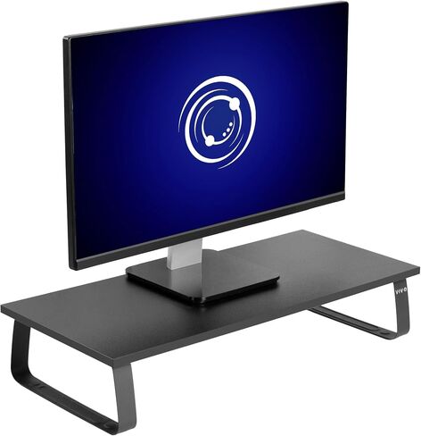 VIVO 24 inch Monitor Stand, Wood and Steel Desktop Riser, Screen, Keyboard, Laptop, Small TV, Ergonomic Desk and Tabletop Organizer, Light Wood, STAND-V000WM in Saudi Arabia