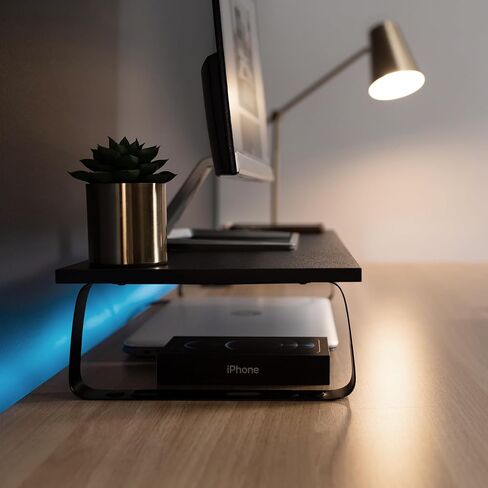 VIVO 24 inch Monitor Stand, Wood and Steel Desktop Riser, Screen, Keyboard, Laptop, Small TV, Ergonomic Desk and Tabletop Organizer, Light Wood, STAND-V000WM in Saudi Arabia