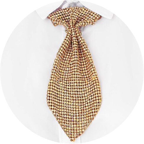 ELABEST Rhinestone Neck Tie Sparkling Tie Necklace Adjustable Diamond Tie for Women and Girls in Saudi Arabia