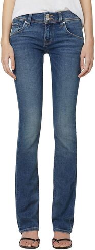 HUDSON Women's Beth Mid Rise, Baby Bootcut Jean with Back Flap Pockets Rp, White, 34 in Saudi Arabia