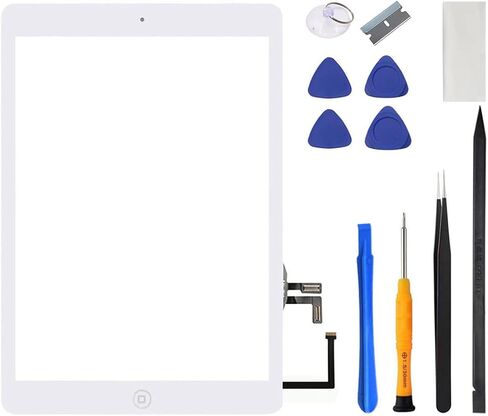 for iPad Air 1 / 1st Gen Screen Replacement 9.7 Inch Digitizer, for A1474 A1475 A1476 Air 1st Generation Touch Glass with Home Button, Repair Tool Kit (Black) in Kuwait