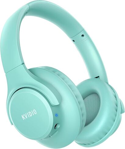 KVIDIO Bluetooth Headphones Wireless Over Ear Headsets 65H Playtime | Deep Bass, HiFi Stereo, Bluetooth 6.0, Microphone, Comfortable Fit, Foldable, Lightweight, Low Latency for Travel Home Office in Kuwait