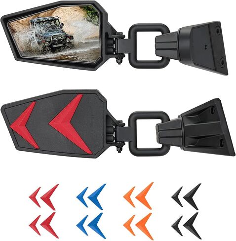 Mirrors Doors Off Compatible with Wrangler, QMPARTS No Vibrate & Wobble Side View Mirrors, Easy-Install Doorless Side Quick Release Mirror for Safe Doors Off Driving for Wrangler JK JKU 2007-2018 in Kuwait