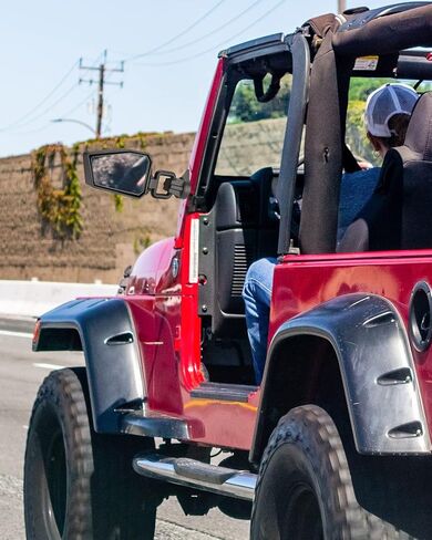 Mirrors Doors Off Compatible with Wrangler, QMPARTS No Vibrate & Wobble Side View Mirrors, Easy-Install Doorless Side Quick Release Mirror for Safe Doors Off Driving for Wrangler JK JKU 2007-2018 in Kuwait