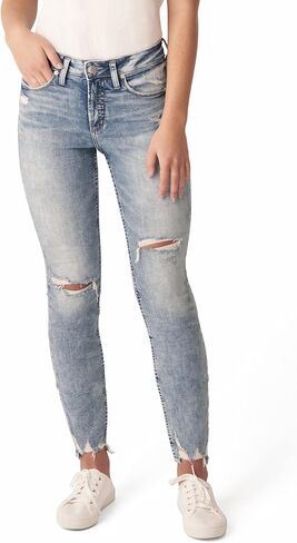 Silver Jeans Co. Women's Avery High Rise Curvy Fit Skinny Jeans in Saudi Arabia