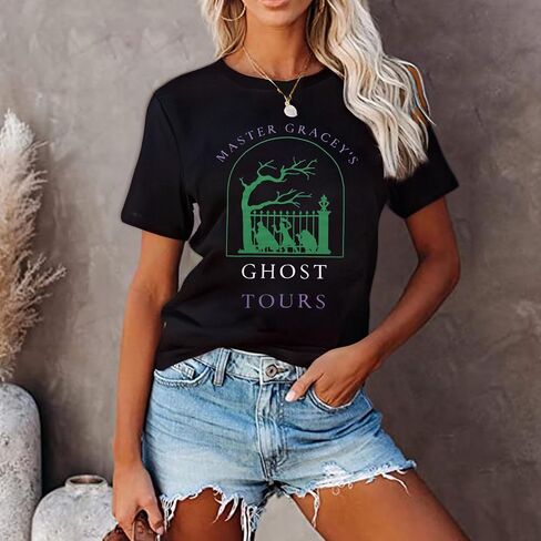 احذر من قميص شبح شبح المشي لمسافات طويلة نساء من القمصان الهالوين مضحكة Tshirt Tshirt تي شيرت تي شيرت قصير الأكمام تي شيرت in Saudi Arabia