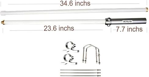 Retevis 144/430MHz Dual Band Amateur Antenna,2m/70cm,7.2 dBi High Gain in Kuwait