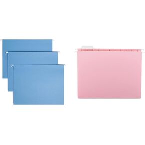 Smead Standard Hanging File Folders, 25 Count, Pink, 1/5-Cut Adjustable Tabs, Letter Size (64066) in Saudi Arabia