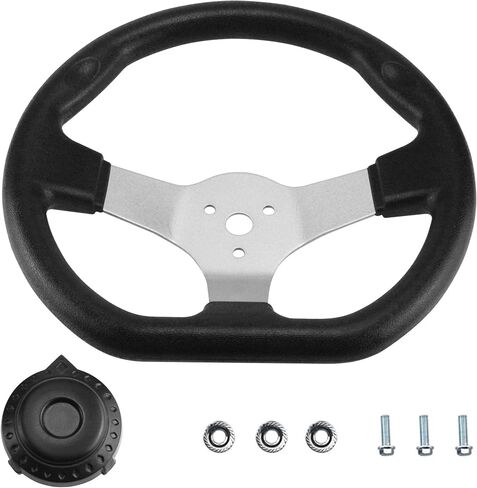 PRO BAT 300mm Steering Wheel Steel Kit 420mm Gear Rack Pinion Adjustable Shaft Set Replacement for Go Kart Go Cart ATV UTV 110cc 125cc 140cc 150cc in Kuwait
