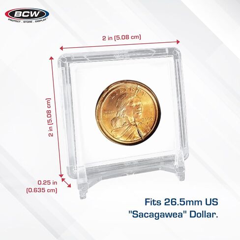 BCW 2x2 Coin Snap Holder Large Dollar (38.1mm) Bundle of 25 in Saudi Arabia