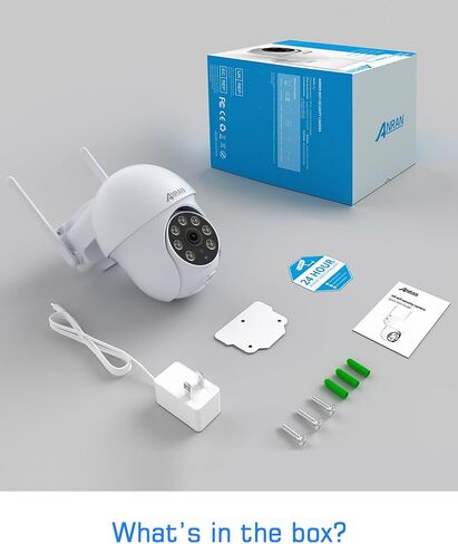 ANRAN 3K/5MP WiFi Security Camera for Home House Outdoor 2.4/5GHz Dual-Band | Auto-Tracking 360° Pan-Tilt 2-Way Audio Full Color Night Vision 24/7 Recording Local/Cloud Storage Weatherproof Fit Alexa in Saudi Arabia