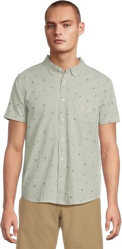 RVCA Men's Exotica Seersucker Short Sleeve in Saudi Arabia