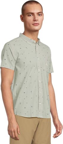 RVCA Men's Exotica Seersucker Short Sleeve in Saudi Arabia