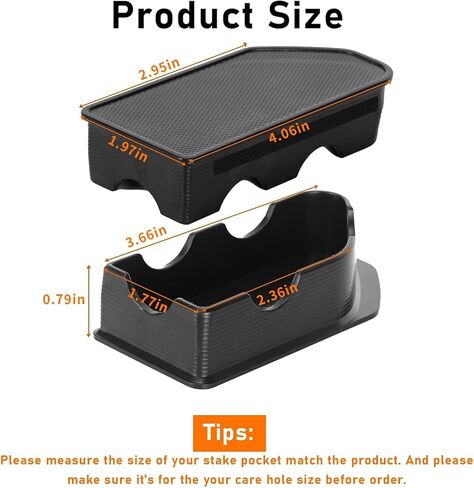 Bed Rail Stake Pocket Covers for 2014-2018 Chevy Silverado/GMC Sierra 1500 and 2015-2019 Silverado/Sierra 2500/3500 HD Accessories, Rear Truck Tonneau Covers Stake Holes Cap Plugs(2 Packs) in Kuwait