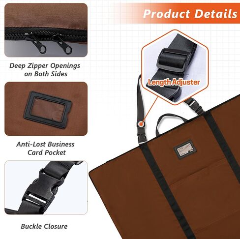 Large Size Art Portfolio Bag with Nylon Shoulder, 24 x 36 inches Light Weight Poster Storage Bag Board Holder with Handle and Zipper for Poster, Sketching and Drawing in Saudi Arabia