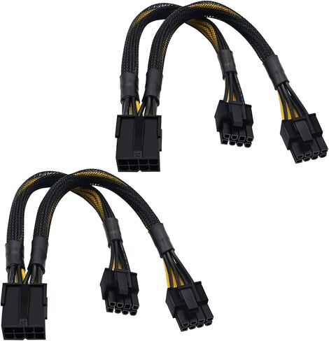 COMeap 8 Pin PCIe Splitter Cable, GPU VGA PCIe Female to Dual 8 Pin (6+2) Male PCI Express Power Adapter Braided Extension 9 inches (23cm) in Kuwait