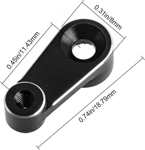 HobbyPark Aluminum Metal Servo Horn Arm for 1/18 Traxxas TRX4M TRX4MT Stock Servo Motor Upgrades Parts (Black) in Saudi Arabia