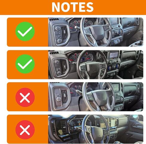 for Silverado Center Console Dash Side Air Vents Cover Fit for Chevy Silverado 2019-2021 for GMC Sierra 2019-2022 Black Carbon Fiber Interior Accessories 3pcs in Saudi Arabia