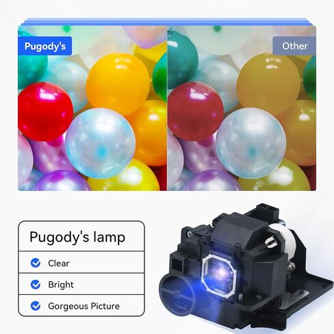 Pugody NP39LP 100014157 A + جودة استبدال مصباح ضوئي لـ NEC p502hl NP-P502H NP-P502W P502H P502W NEC P502H NEC P502W مع السكن in Kuwait