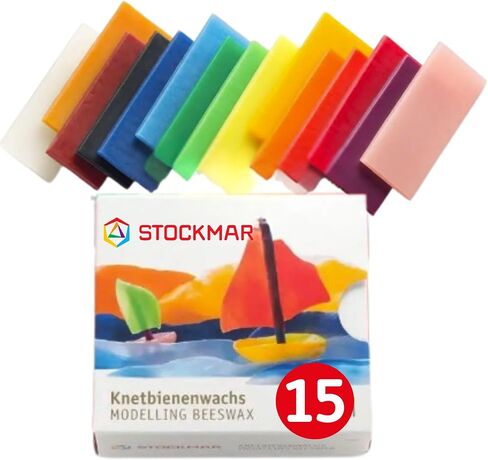 Stockmar Modeling Beeswax - 3 Assorted Pieces Red Yellow Blue in Saudi Arabia
