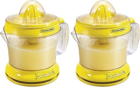 ماكينة عصارة الحمضيات الكهربائية وعصارة الليمون من بروكتر سيليكس أليكس، لليمون والليمون والبرتقال، 34 أونصة، تتضمن 2 مخرطة وكتاب وصفات، أصفر (66341) in Kuwait