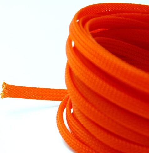 Bettomshin 1Pc 32.8Ft(10m) Cable Management Sleeve, 1/4"(6mm) Width PET Orange Cord Protector, Wire Loom Tube Insulated Split Sleeving for USB Cable Power Cord Organizer Video Cable Hider in Saudi Arabia