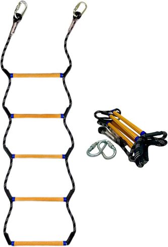 MVBouresu Boat Rope Ladder, Heavy Duty Climbing Rope 400Lbs Strength, 14mm Reinforced Polyester Line, Rigid Resin Step Design, Outdoor Ladder for Inflatable Boat, Kayak, Motorboat, Canoeing (4 Step) in Kuwait