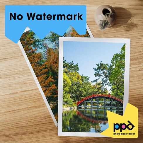 PPD 50 Sheets Inkjet Glossy Double Sided Photo Paper 8.5x11" 49lbs. 180gsm 9.9mil - Instant Dry and Water-Resistant (PPD044-50) in Kuwait