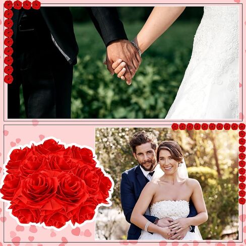 Hoteam 429 PCS Premade Satin Resin Petals Half Live Witted Three Color Eternal Rose Diy Flowers Pouletts Florlasting Floral for Birthday Wedding Anniversary (Bean Pink ، Bink Pink ، Champagne) in Saudi Arabia