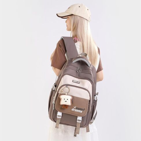 middle high school backpack for girls cute elementary bookbag college student laptop backpack teen girl travel daypack in Saudi Arabia