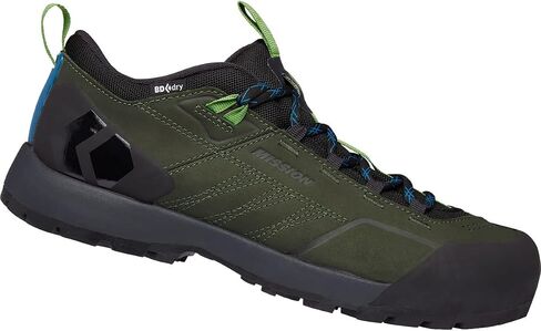 BLACK DIAMOND Equipment Men's Mission Leather Low Wp Approach Shoes - Cypress-Black - 11.5 in Saudi Arabia