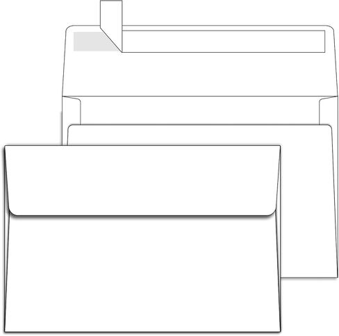 Ohuhu A7 Printable White 5x7 Envelopes 100 Pack - Quick Self Seal, for 5x7 Cards, Perfect for Christmas Cards, Weddings, Invitations, Photos, Graduation, Baby Shower, 5.25 x 7.25 inches in Saudi Arabia