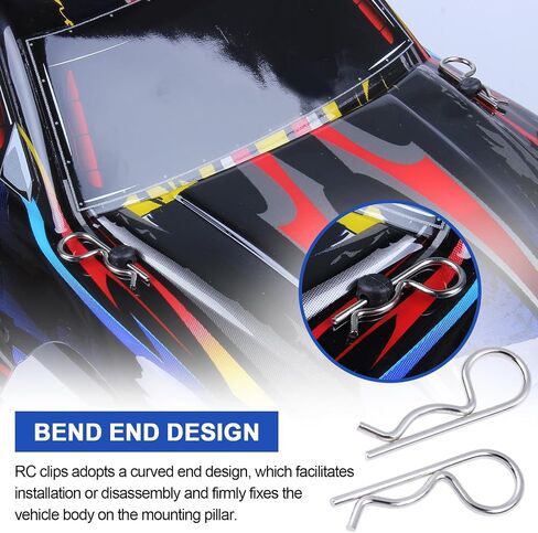 100 قطعة من دبابيس جسم السيارة RC العالمية من HobbyPark لـ Traxxas وجميع 1/10th Redcat HPI Himoto HSP تتجاوز قطع غيار هيكل الشاحنة (أسود) in Kuwait