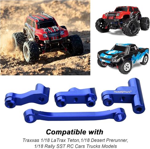 Hobbypark Aluminum Servo Saver Steering Bellcrank Spring Retainer Parts for Traxxas 1/18 LaTrax Teton Upgrades fit Desert Prerunner Rally SST (Green) in Saudi Arabia