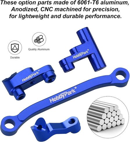 Hobbypark Aluminum Servo Saver Steering Bellcrank Spring Retainer Parts for Traxxas 1/18 LaTrax Teton Upgrades fit Desert Prerunner Rally SST (Green) in Saudi Arabia