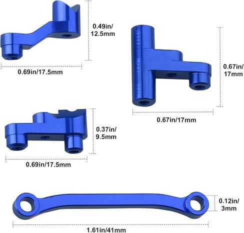 Hobbypark Aluminum Servo Saver Steering Bellcrank Spring Retainer Parts for Traxxas 1/18 LaTrax Teton Upgrades fit Desert Prerunner Rally SST (Green) in Saudi Arabia