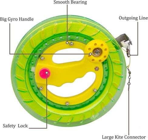 Kite String with Reel, Kite String Reel Winder, 8inches Dia Includes 1000ft (70LBS) High Strength Kite String, Kite String Spool for Kids and Adults in Kuwait