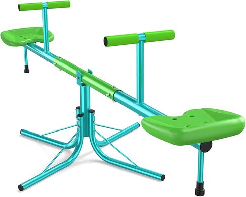 Amictoy Seesaw, Sit and Spin Teeter Totter, 100 Lbs Heavy Duty 2023 Upgraded Model, Kids Outdoor Playground Equipment, Outside Toys Set, Swiveling 360 Degrees Rotating for Kids 4-8 Safety Certified in Kuwait