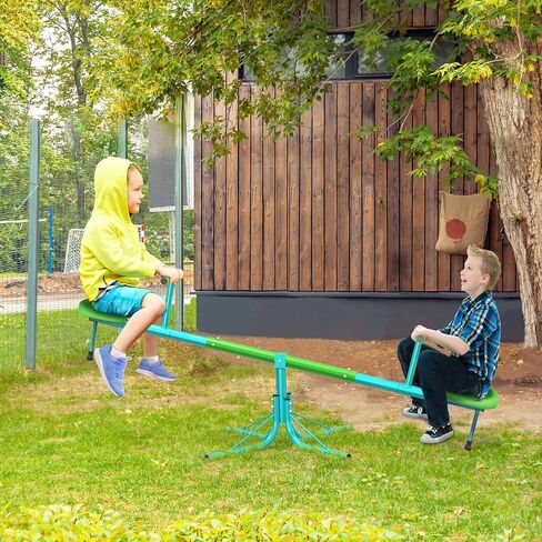 Amictoy Seesaw, Sit and Spin Teeter Totter, 100 Lbs Heavy Duty 2023 Upgraded Model, Kids Outdoor Playground Equipment, Outside Toys Set, Swiveling 360 Degrees Rotating for Kids 4-8 Safety Certified in Kuwait