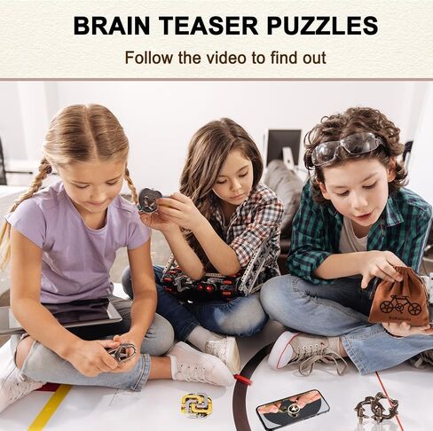 Brain Teaser Puzzles for Adults Metal Wooden Brain Teaser Puzzle 16pcs Logic Metal Puzzle for Adult Kid Toy Lock Puzzles Gift for Adults Teenagers in Saudi Arabia