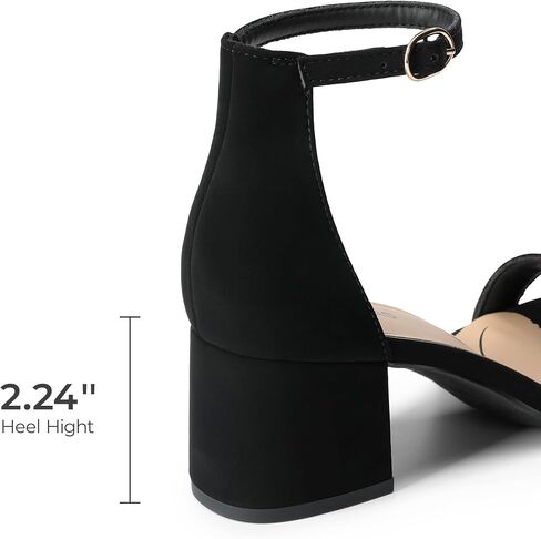 DREAM PAIRS Women's Comfort Low Block Heel Sandals | Chunky Heel Sandals, Open Toe Ankle Strap Dress Shoes, Comfortable Wedding Heels for Party, Prom and Formal Events in Saudi Arabia