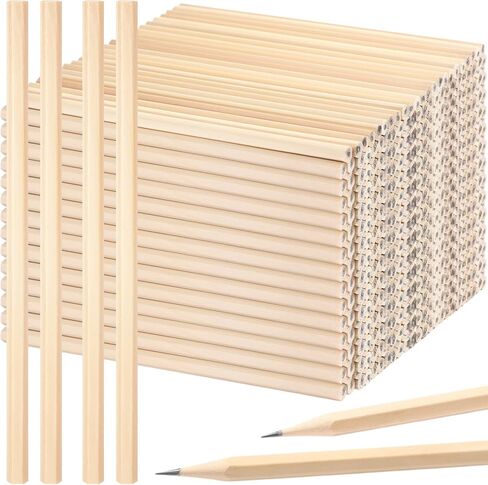 Fumete 100 Pieces Wooden Pencils Bulk Hexagonal Grip Pencils HB Graphite Pencil Pack Natural Wood Pencils for Back to School Classroom Office Supplies in Kuwait