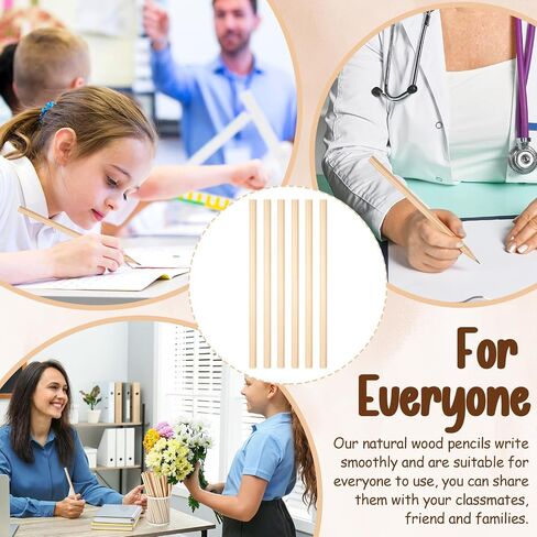 Fumete 100 Pieces Wooden Pencils Bulk Hexagonal Grip Pencils HB Graphite Pencil Pack Natural Wood Pencils for Back to School Classroom Office Supplies in Kuwait