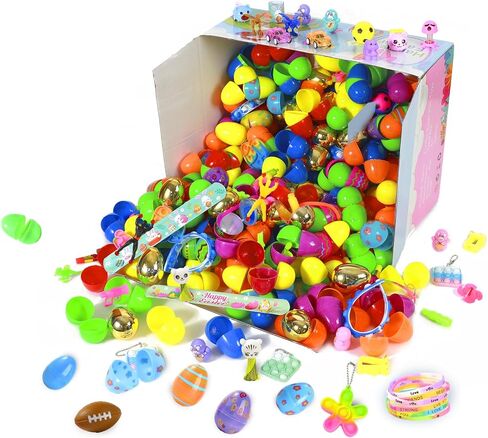 200 Pcs Prefilled Easter Eggs with Toys Inside,Easter Basket Stuffers Gifts in Surprise Eggs,Easter Toys Bulk,Easter Egg Hunt,Prizes Classroom Events,Easter Gifts Bulk,Eggs Fillers,Easte Party Favors in Saudi Arabia
