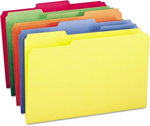 Smead Colored File Folder, 1/3-Cut Tab, Legal Size, Blue, 100 per Box (17043) in Saudi Arabia
