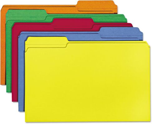 Smead Colored File Folder, 1/3-Cut Tab, Legal Size, Blue, 100 per Box (17043) in Saudi Arabia