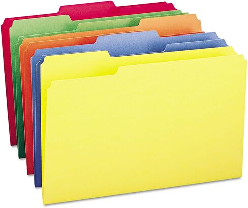 Smead Colored File Folder, 1/3-Cut Tab, Legal Size, Blue, 100 per Box (17043) in Saudi Arabia