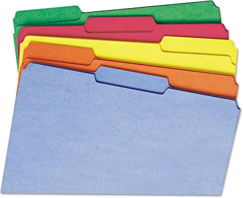 Smead Colored File Folder, 1/3-Cut Tab, Legal Size, Blue, 100 per Box (17043) in Saudi Arabia