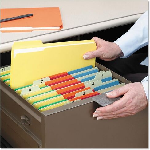 Smead Colored File Folder, 1/3-Cut Tab, Legal Size, Blue, 100 per Box (17043) in Saudi Arabia